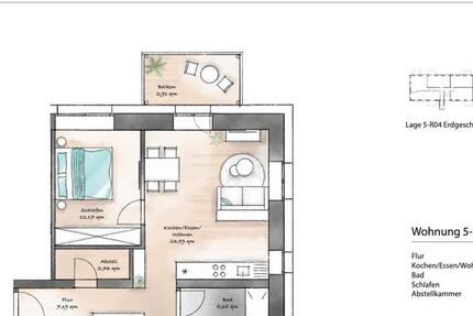 Wohnung Kitzingen - 2 Zimmer, 54 m&sup2;, 725&euro; | Angebot:27598892