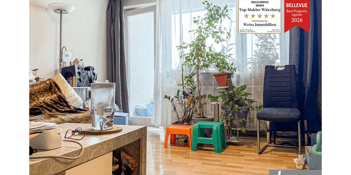 Etagenwohnung Würzburg Lengfeld - 1 Zimmer, 35 m&sup2;, 97.000&euro; | Angebot:26834549