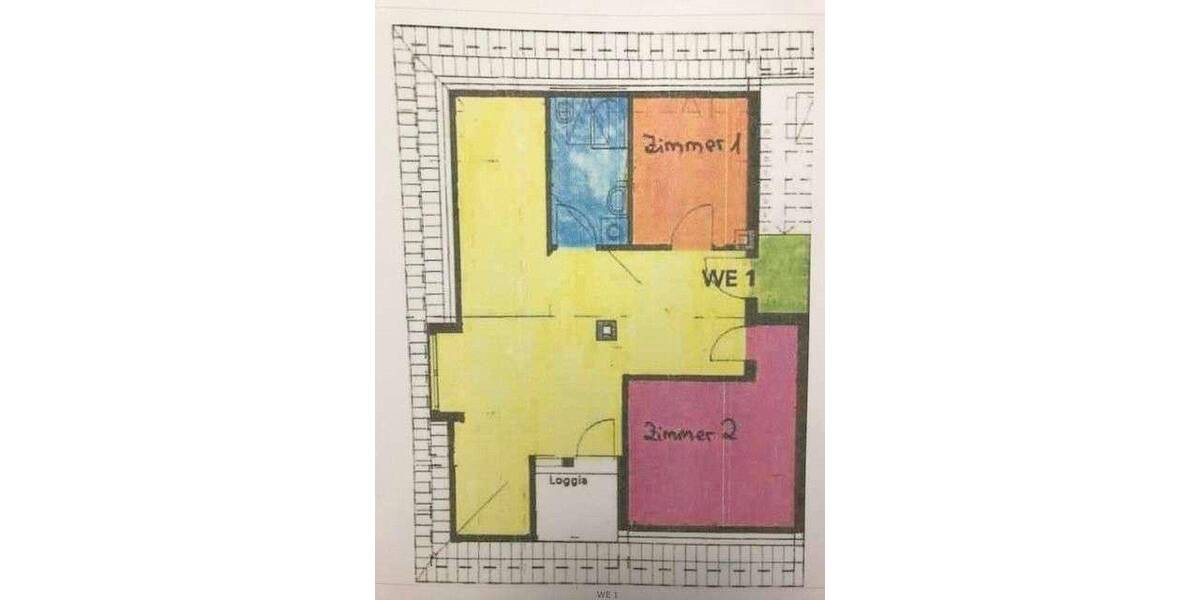 Etagenwohnung Würzburg Sanderau - 3 Zimmer, 65 m&sup2;, 750&euro; | Angebot:26825021