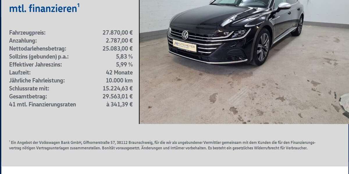 VW Arteon 44.700 km 27.870 &euro; Ochsenfurt 97199
