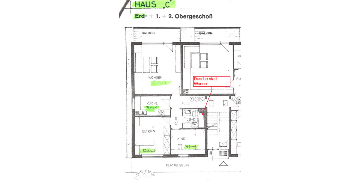 Provisionsfrei: Gepflegte 3 Zimmerwohnung, mit Balkon in Lengfeld 3 zimmer