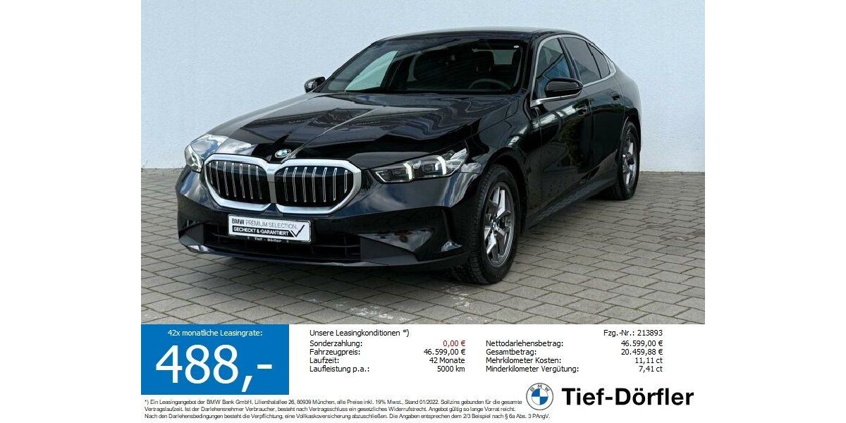 BMW 520 11.100 km 46.478 &euro; Marktsteft 97342