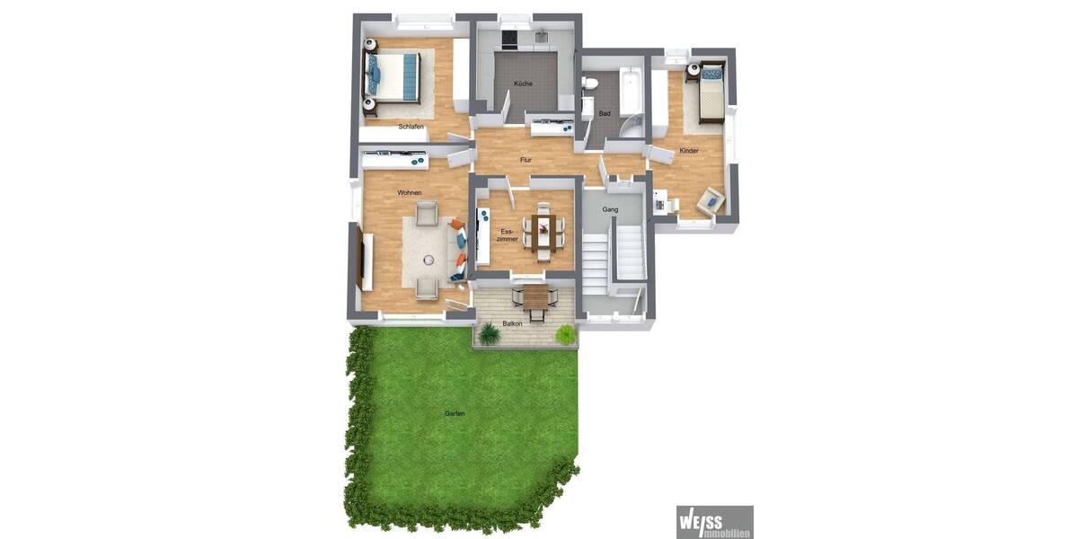 Etagenwohnung Gerbrunn - 4 Zimmer, 104 m&sup2;, 365.000&euro; | Angebot:26609032