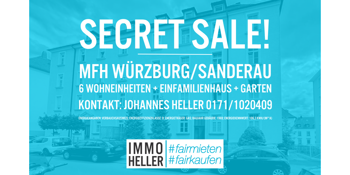 Einfamilienhaus Würzburg Sanderau - 20 Zimmer, 732 m&sup2;, 1.850.000&euro; | Angebot:24643535