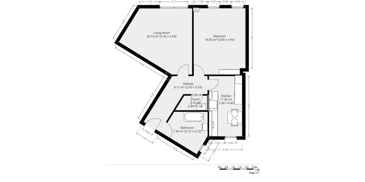Etagenwohnung Würzburg Sanderau - 2 Zimmer, 68 m&sup2;, 297.500&euro; | Angebot:26324208