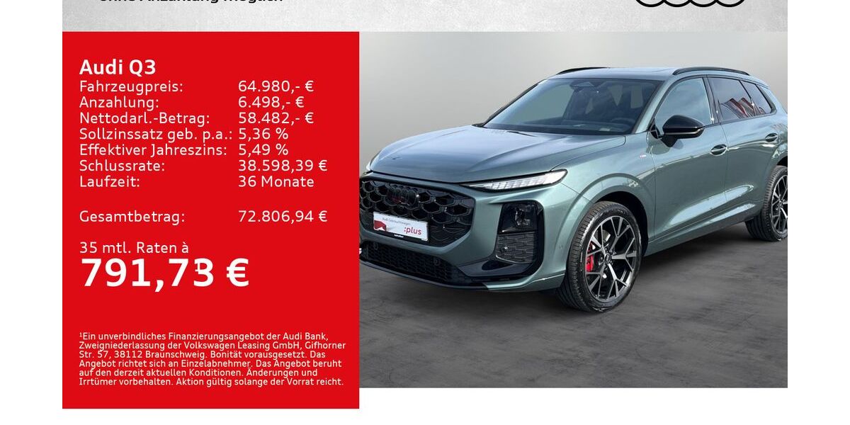 Audi Q3 9.500 km 63.980 &euro; Kitzingen 97318