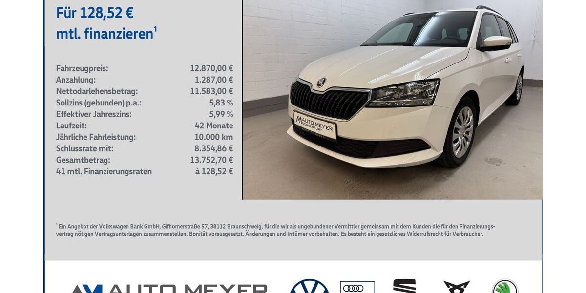 Skoda Fabia 80.867 km 12.870 &euro; Reichenberg 97234