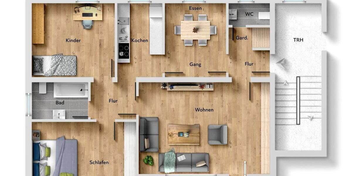 Etagenwohnung Höchberg - 4 Zimmer, 95 m&sup2;, 299.000&euro; | Angebot:25984866