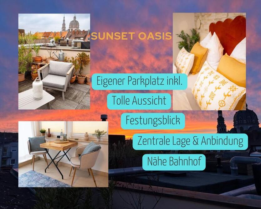 Tiny Penthouse „Sunset Oasis“ - Zentral - inkl. Parkplatz