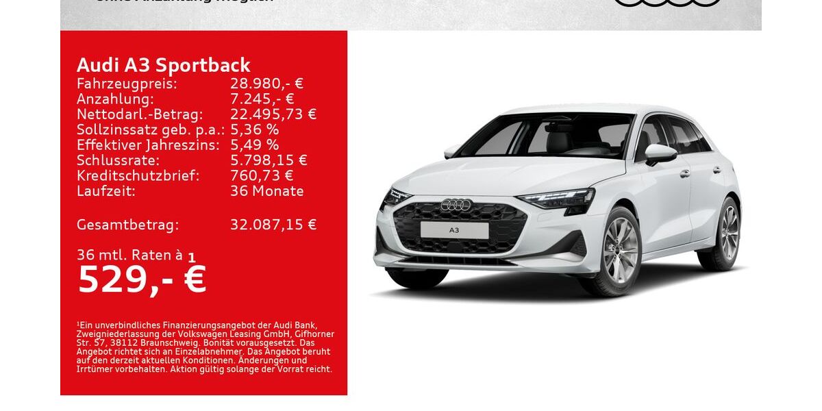Audi A3 23.000 km 28.980 &euro; Kitzingen 97318