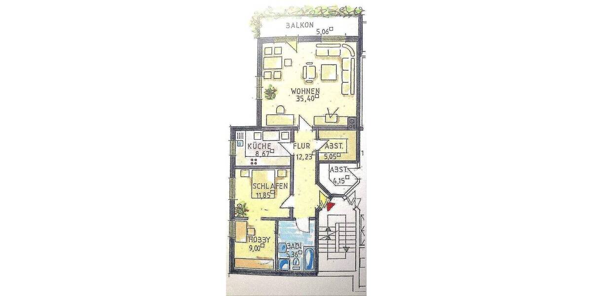Etagenwohnung Rimpar - 2 Zimmer, 90 m&sup2;, 319.000&euro; | Angebot:26843916