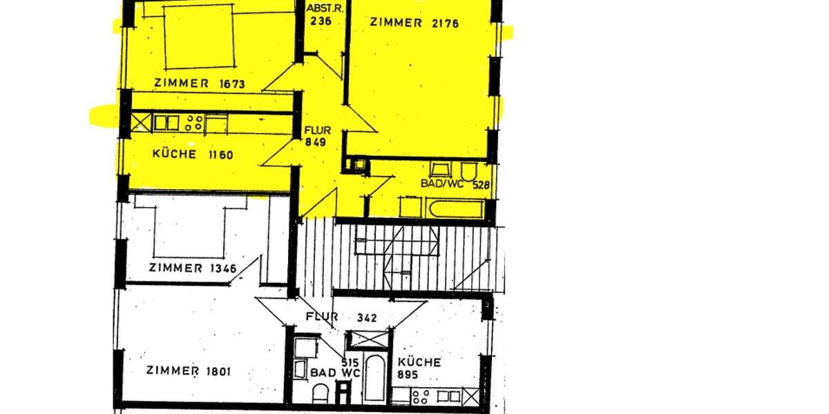 Hochparterre Würzburg Heuchelhof - 2 Zimmer, 64 m&sup2;, 965&euro; | Angebot:26673525