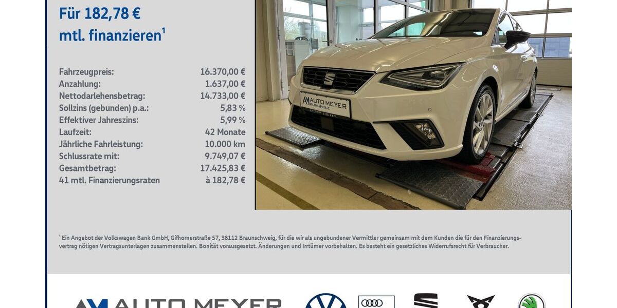 Seat Ibiza 54.052 km 16.370 &euro; Reichenberg 97234