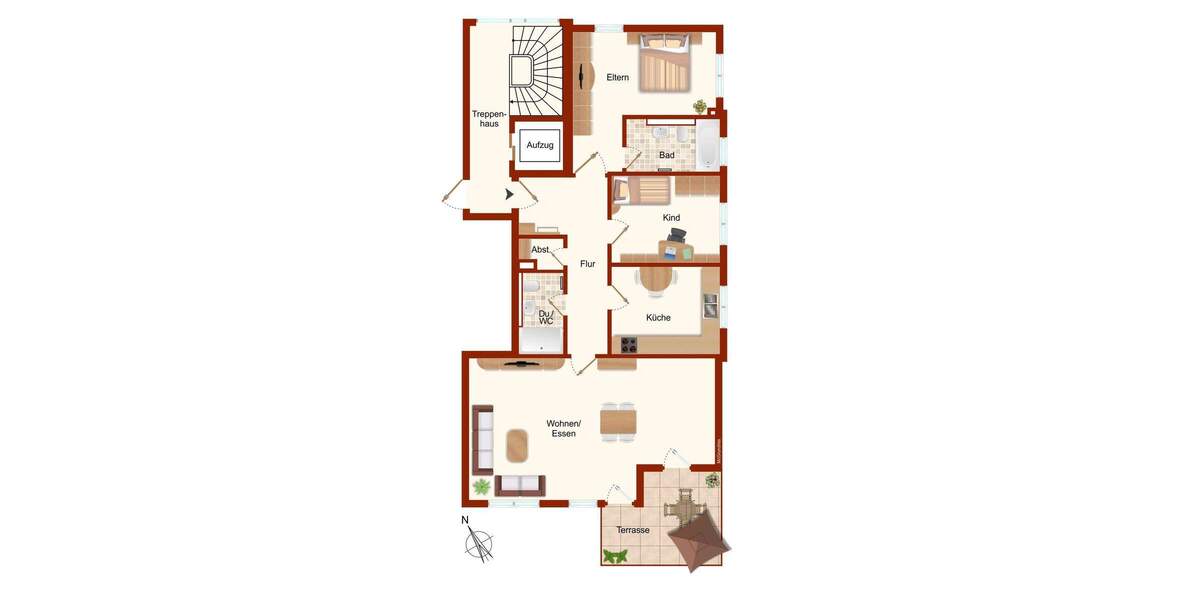 Etagenwohnung Würzburg Frauenland - 3 Zimmer, 107 m&sup2;, 590.000&euro; | Angebot:26450533