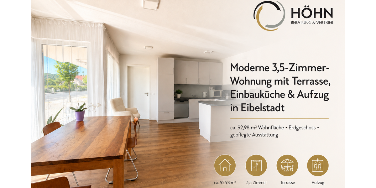 Etagenwohnung Eibelstadt - 3.5 Zimmer, 93 m&sup2;, 372.000&euro; | Angebot:21708022
