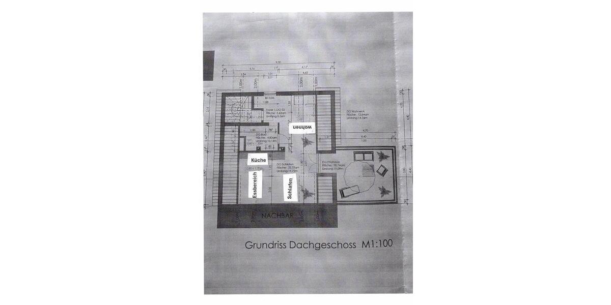 Dachgeschoßwohnung Würzburg Frauenland - 1 Zimmer, 50 m&sup2;, 950&euro; | Angebot:26284502