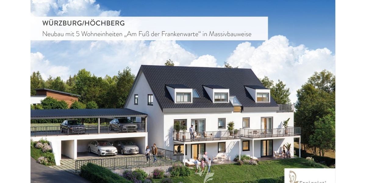 3 Zimmer - Neubau mit 5 Wohneinheiten „Am Fuß der Frankenwarte“ in Massivbauweise- Hier WE 3 - Etagenwohnung Höchberg | Angebot:26675239