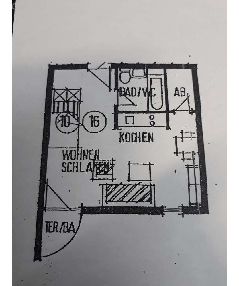 Wohnung zum Mieten in Würzburg 350 € 34 m²
