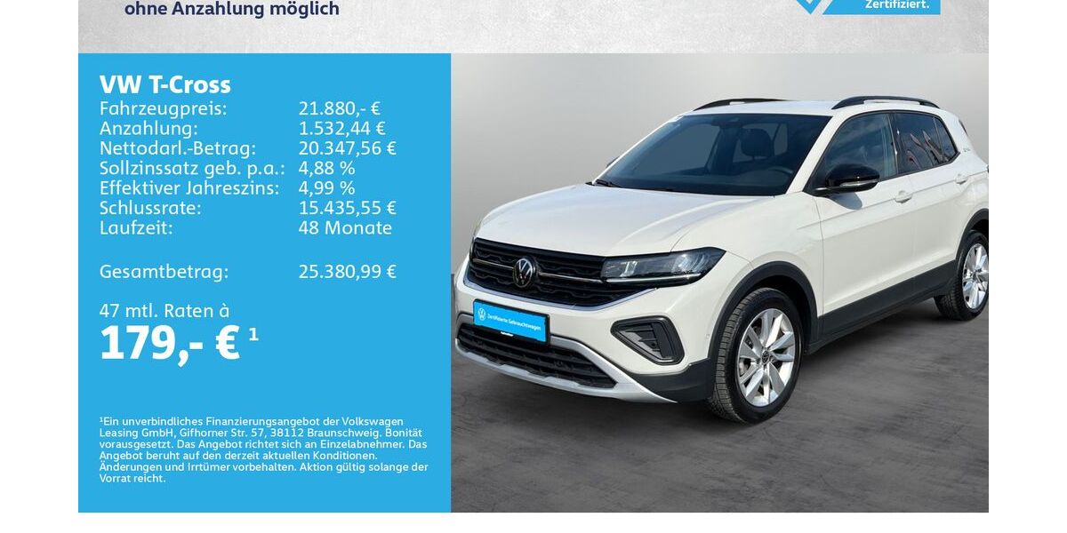 VW T-Cross 27.500 km 21.580 &euro; Kitzingen 97318