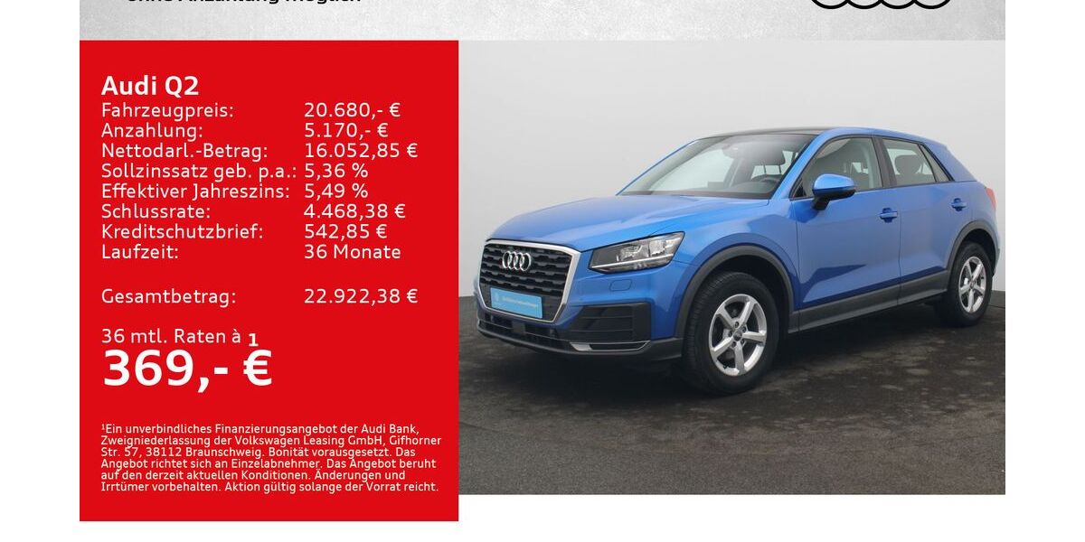 Audi Q2 65.000 km 20.180 &euro; Würzburg 97076