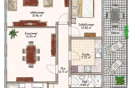 Wohnung Karlstadt - 4 Zimmer, 105 m&sup2;, 985&euro; | Angebot:24658407