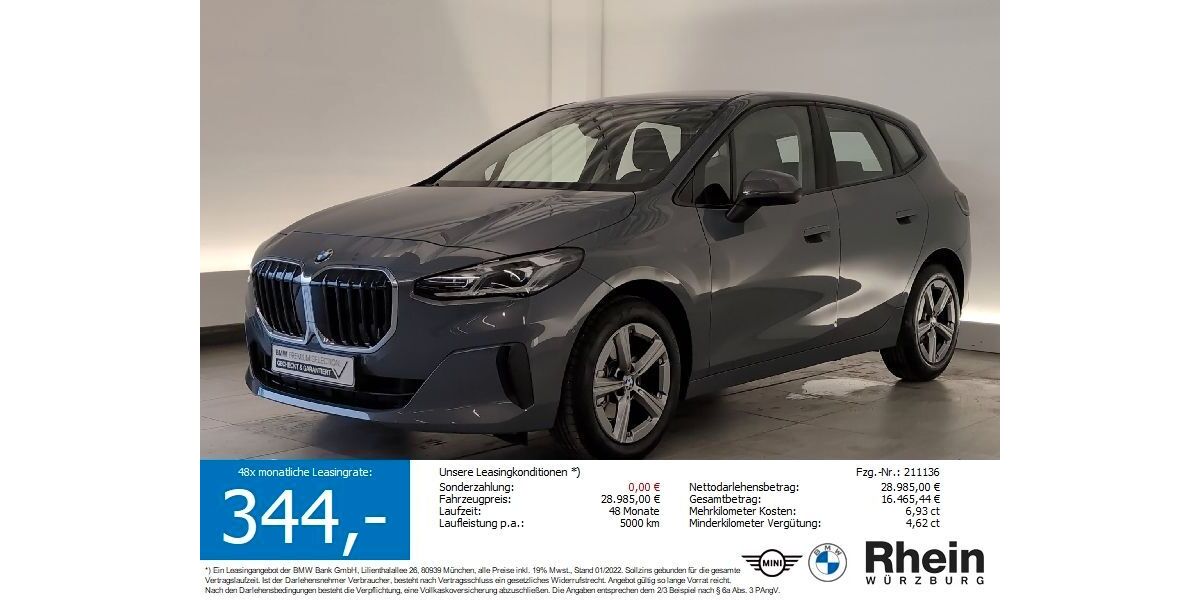 BMW 220 Active Tourer 25.009 km 27.540 &euro; Würzburg 97076
