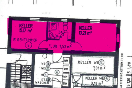 2-Zimmer-Apartment im Souterrain in Gerbrunn – ab sofort frei 2 zimmer