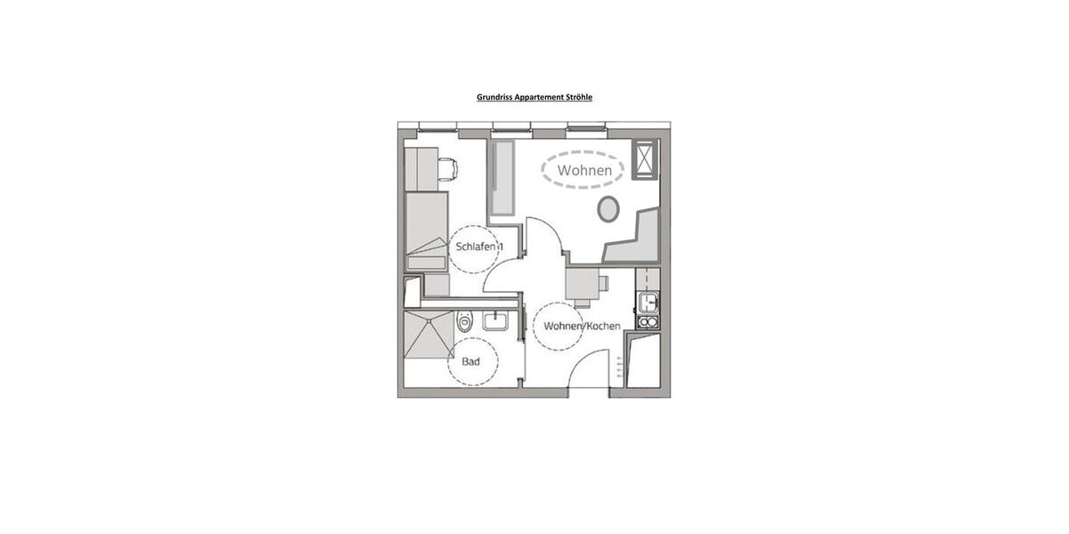 Etagenwohnung Würzburg Lengfeld - 2 Zimmer, 35 m&sup2;, 599&euro; | Angebot:26561836