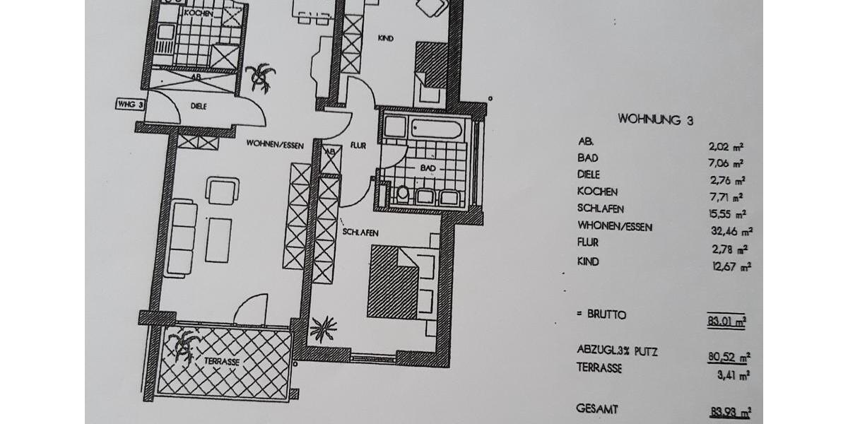 Erdgeschoßwohnung Arnstein - 3 Zimmer, 84 m&sup2;, 220.000&euro; | Angebot:26940692