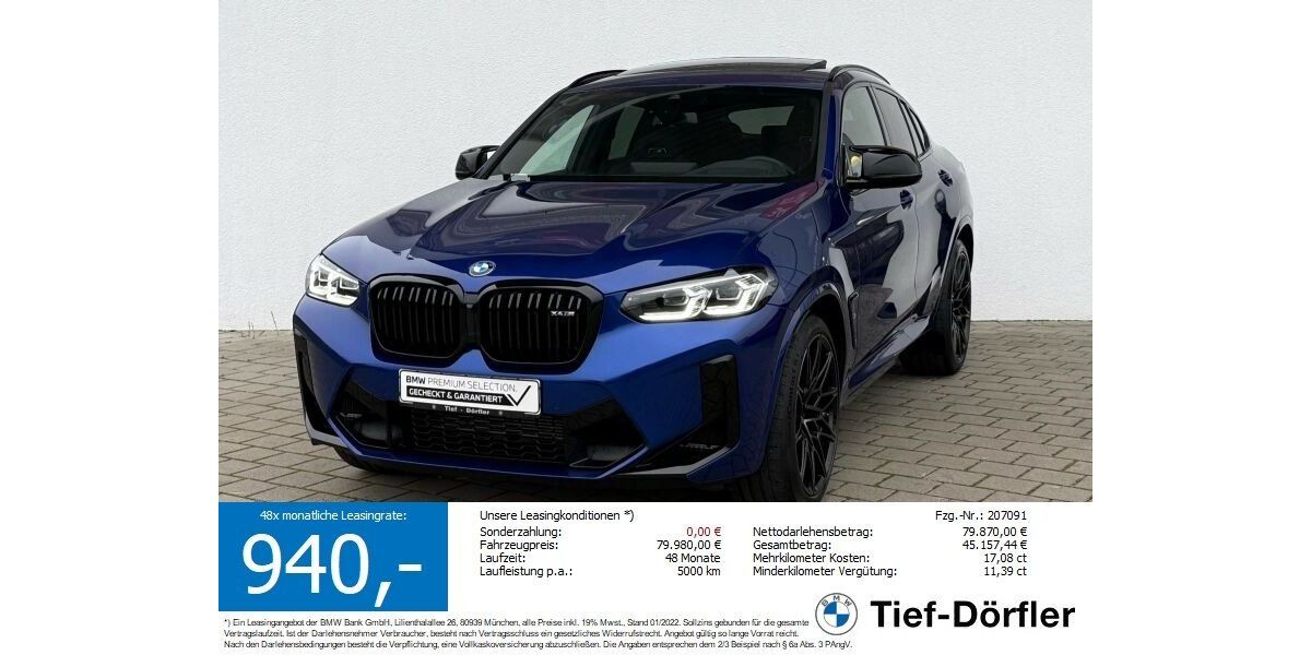 BMW X4 M 8.750 km 76.990 € Marktsteft 97342