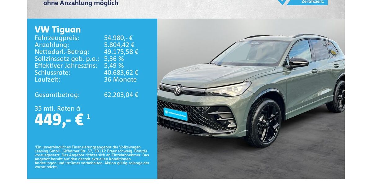 VW Tiguan 11.000 km 53.980 &euro; Kitzingen 97318