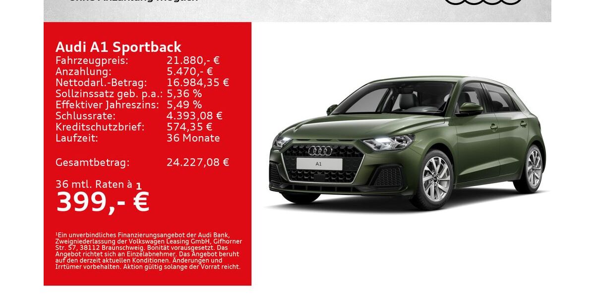 Audi A1 2.500 km 21.980 &euro; Würzburg 97076