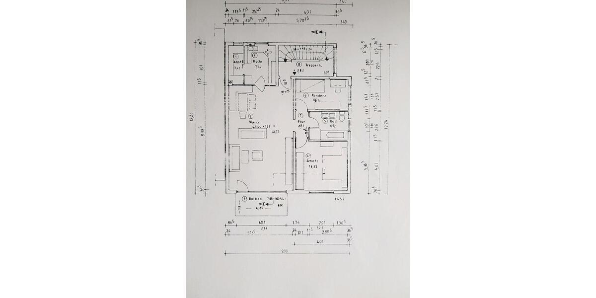 Etagenwohnung Leinach - 3 Zimmer, 88 m&sup2;, 792&euro; | Angebot:26644980