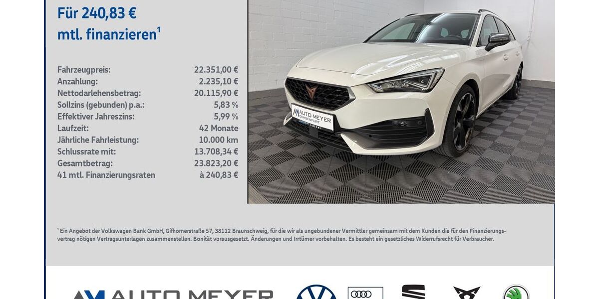 Cupra Leon 101.658 km 22.351 &euro; Reichenberg 97234