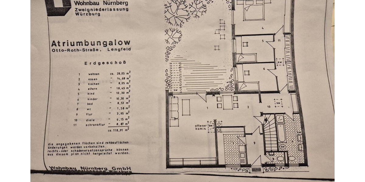 Bungalow Würzburg Lengfeld - 4 Zimmer, 119 m&sup2;, 459.000&euro; | Angebot:26244074