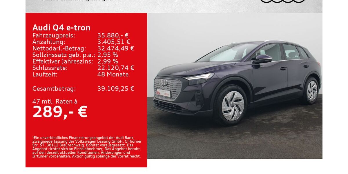 Audi Q4 e-tron 7.500 km 35.880 &euro; Würzburg 97076