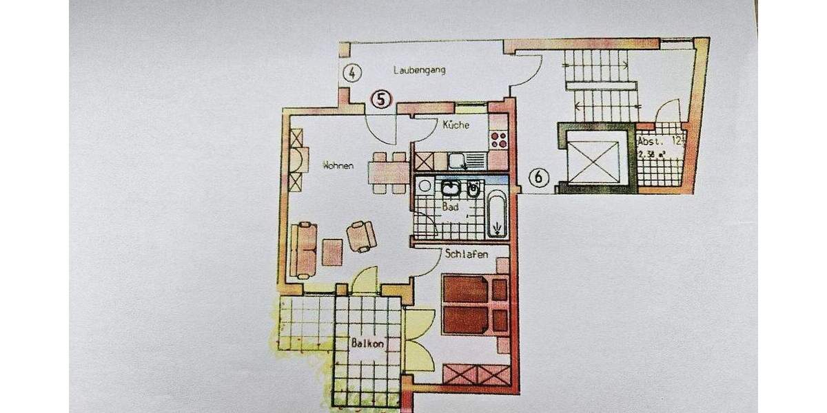 Etagenwohnung Würzburg Altstadt - 2 Zimmer, 50 m&sup2;, 750&euro; | Angebot:26730613