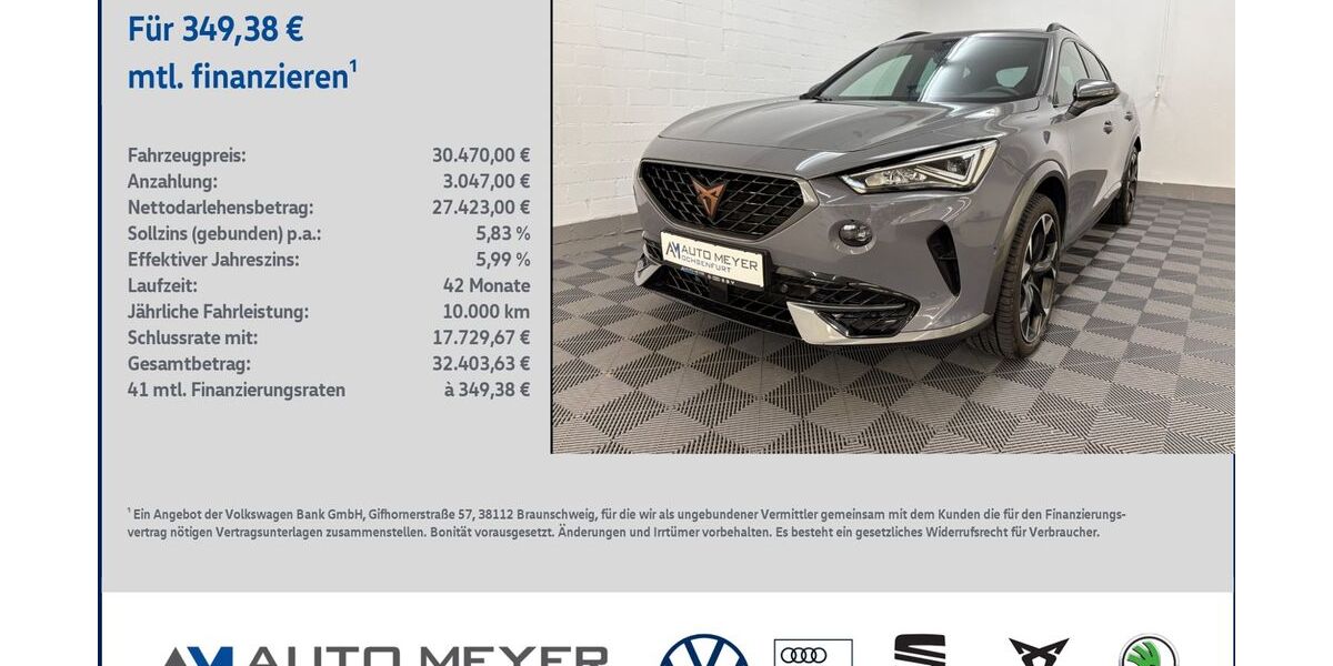 Cupra Formentor 40.829 km 30.470 &euro; Ochsenfurt 97199