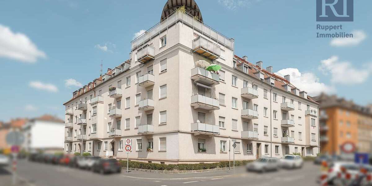 Etagenwohnung Würzburg Sanderau - 2 Zimmer, 56 m&sup2;, 260.000&euro; | Angebot:27180620