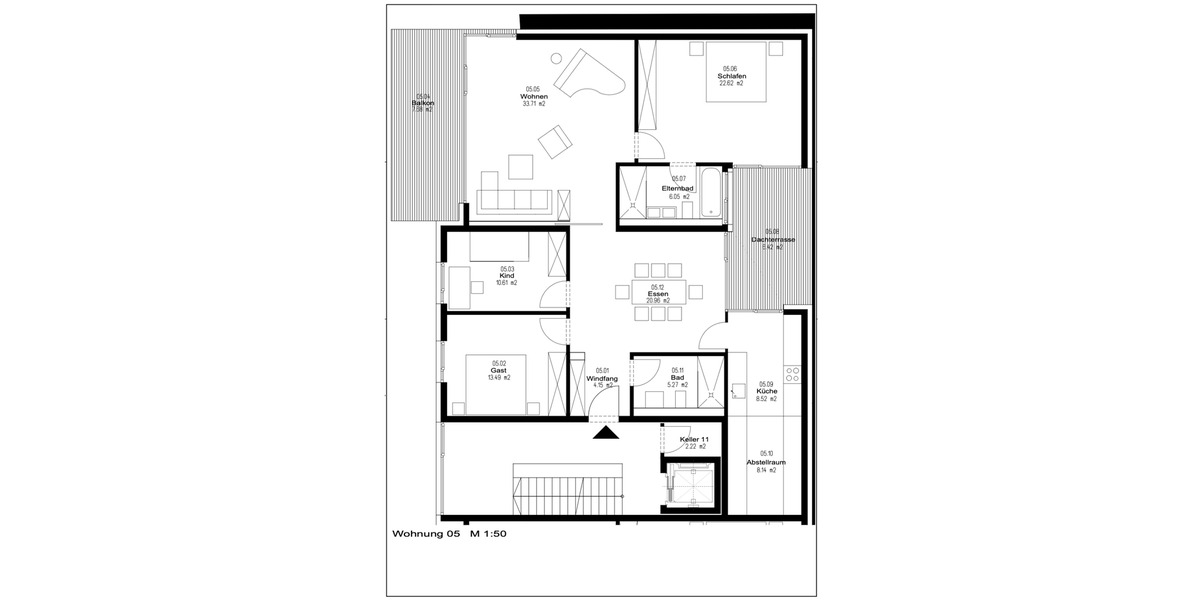 Etagenwohnung Würzburg Sanderau - 5 Zimmer, 147 m&sup2;, 1.840&euro; | Angebot:24739947