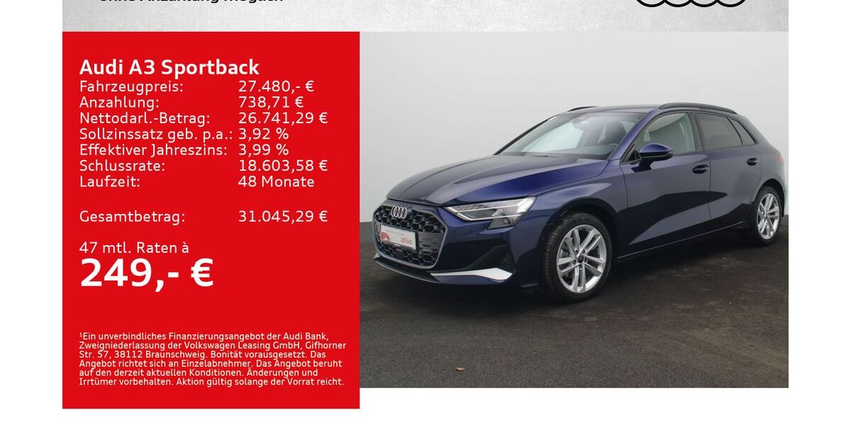 Audi A3 18.500 km 27.480 &euro; Würzburg 97076