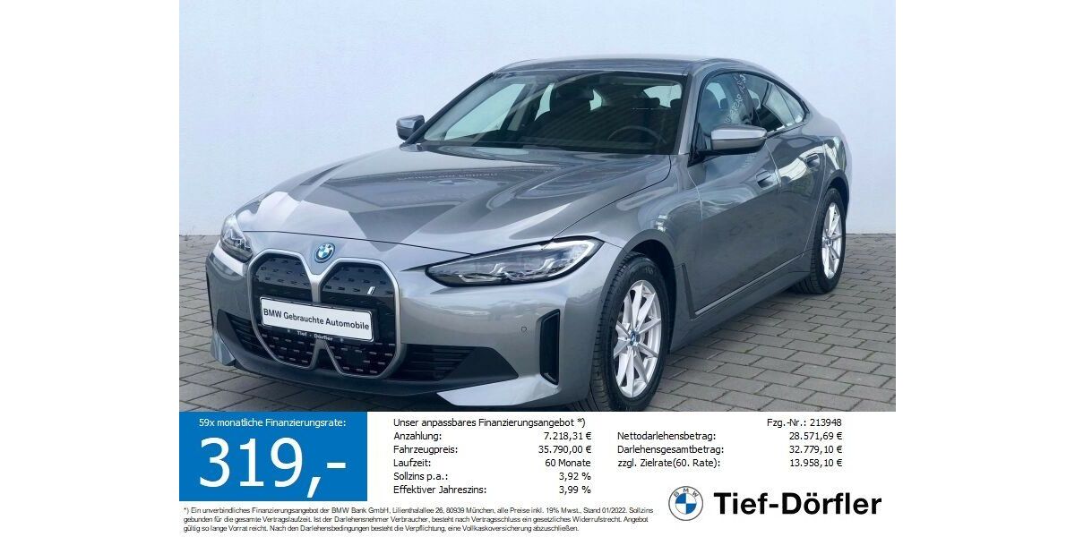 BMW i4 66.670 km 34.890 &euro; Marktsteft 97342