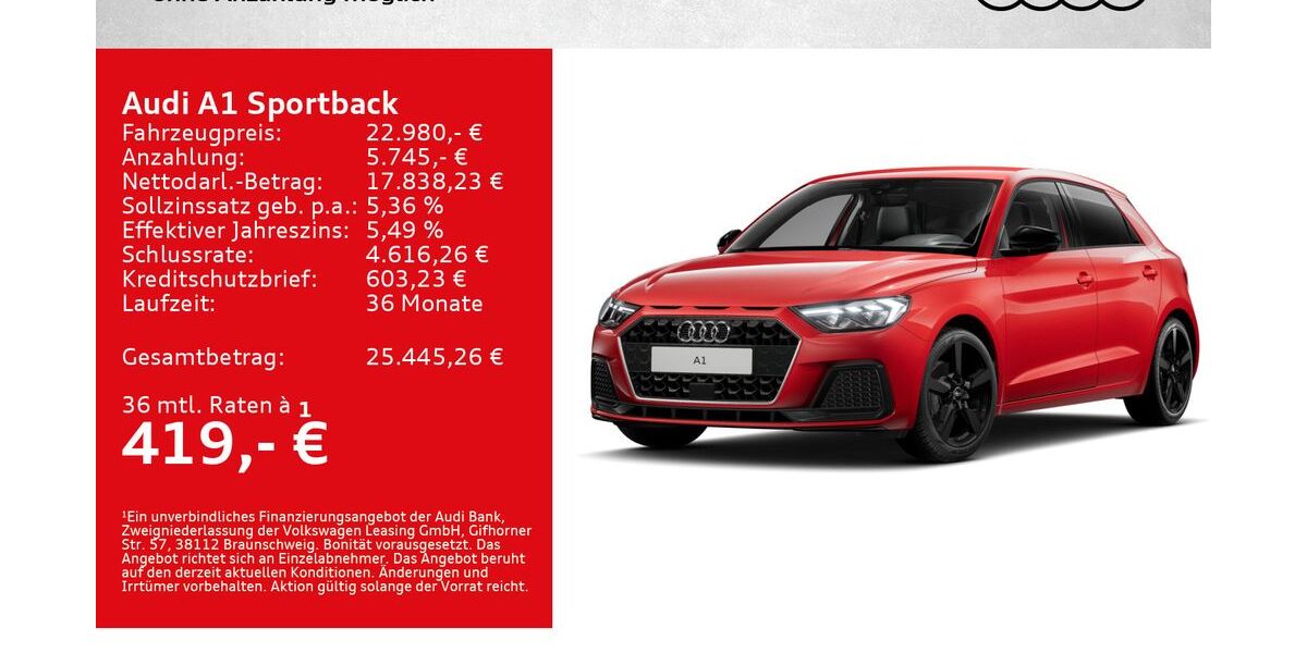 Audi A1 3.500 km 22.980 &euro; Würzburg 97076