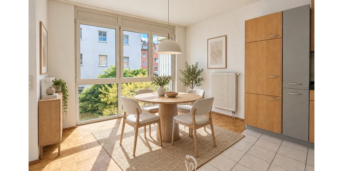 Altersgerecht, Aufzug und Stellplatz: Helle 2-Zimmer-Wohnung mit Balkonloggia - Etagenwohnung Würzburg Zellerau | Angebot:27134349