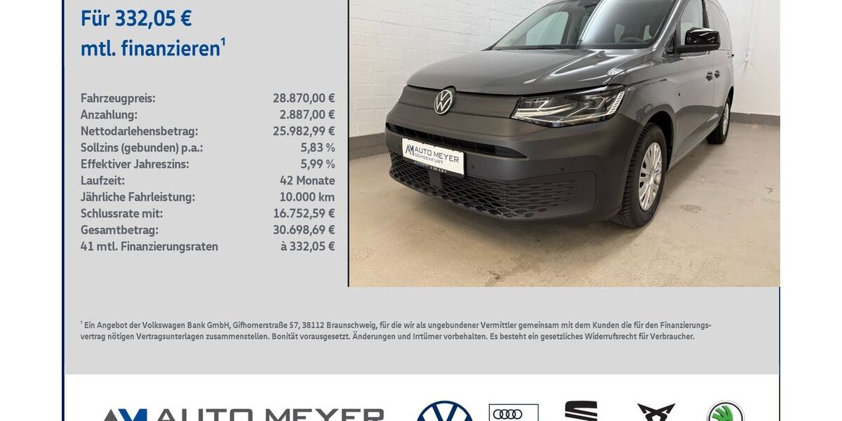 VW Caddy 10.813 km 28.870 &euro; Reichenberg 97234