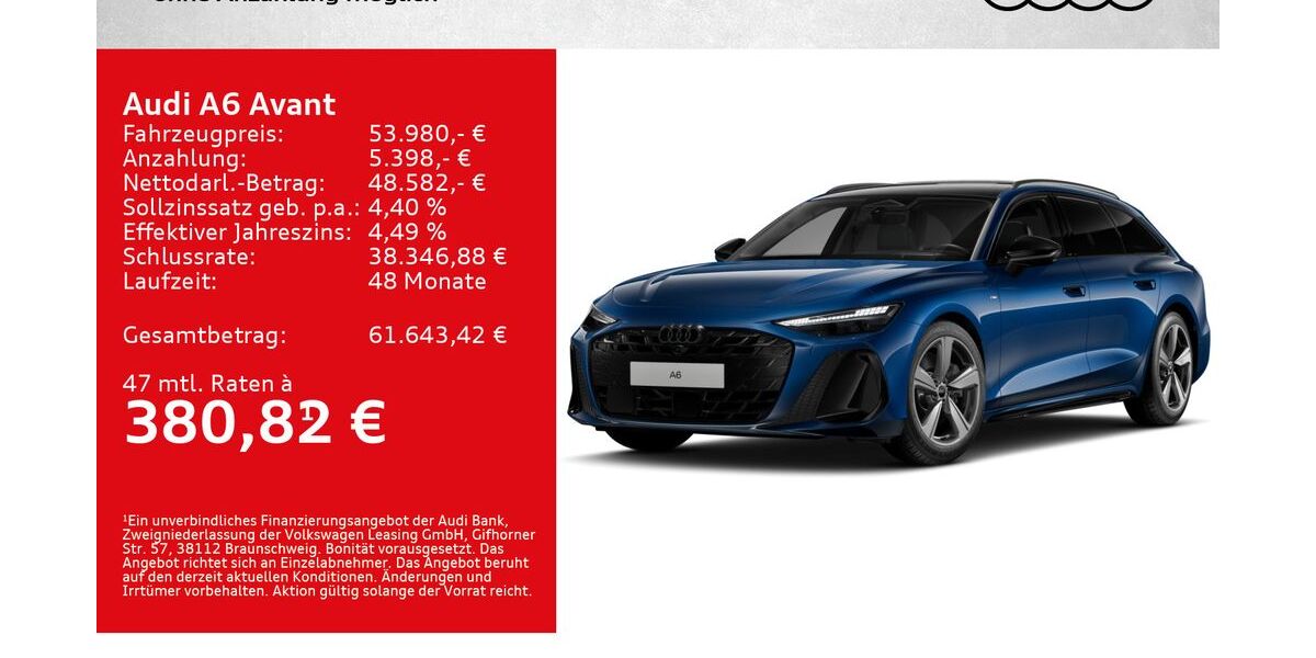Audi A6 17.500 km 53.980 &euro; Kitzingen 97318