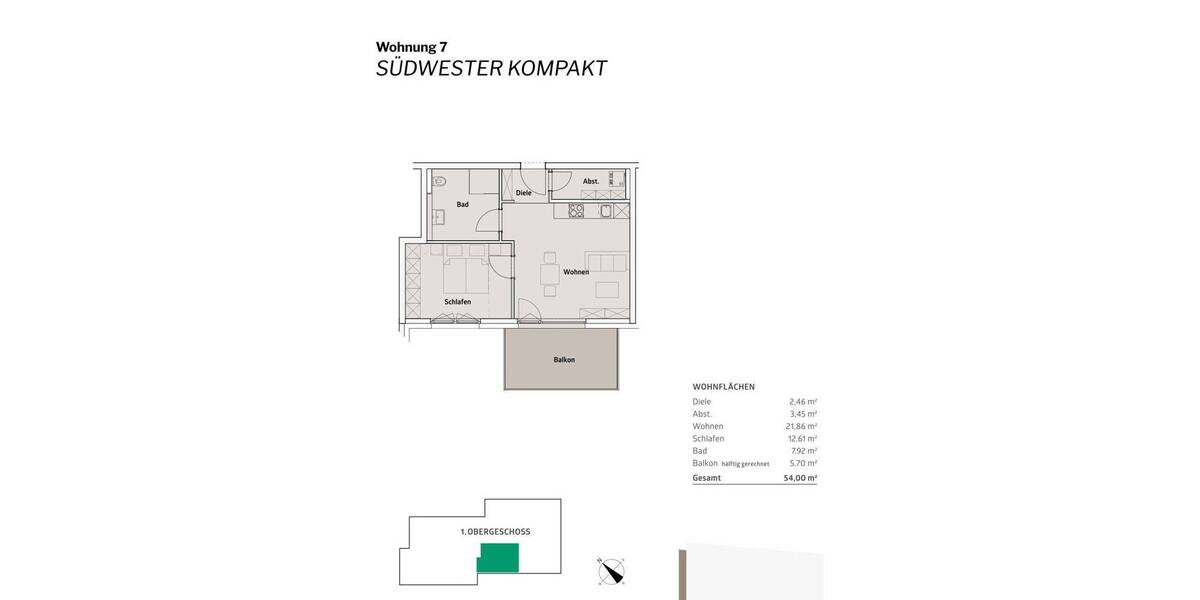 Etagenwohnung Marktheidenfeld - 2 Zimmer, 54 m&sup2;, 269.000&euro; | Angebot:26879258