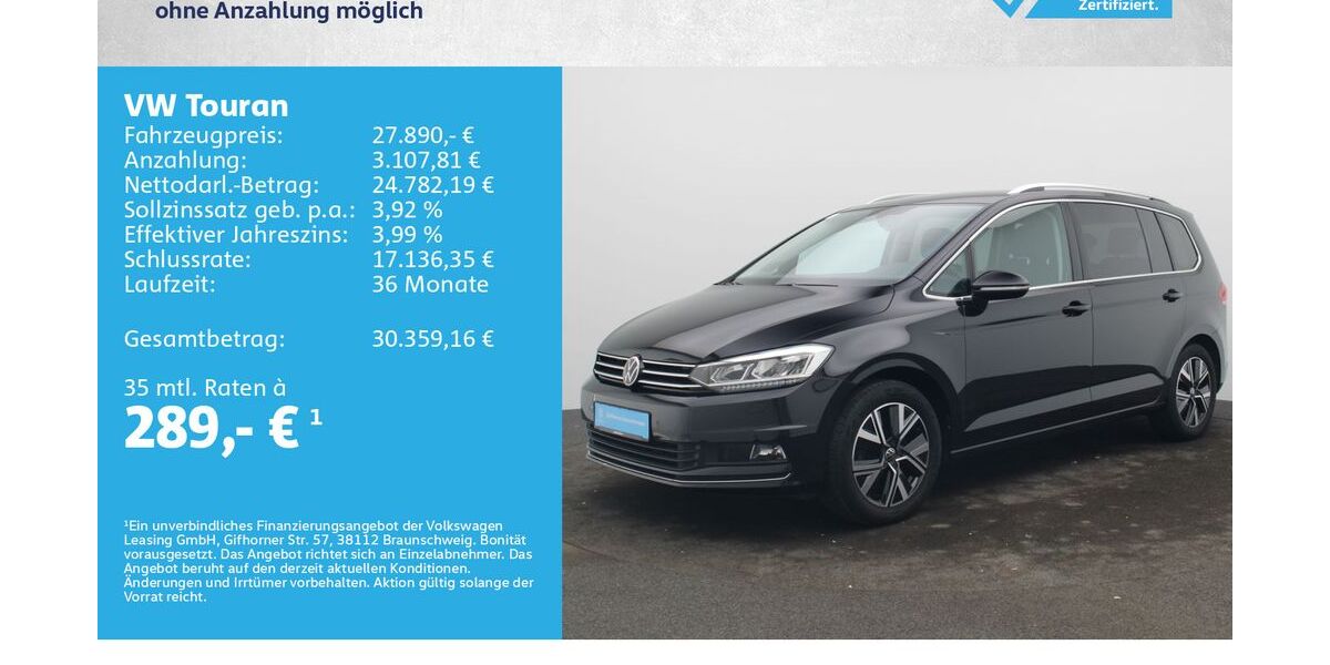 VW Touran 47.500 km 27.690 &euro; Würzburg 97076