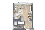 Helle 1,5 Zimmer Wohnung mit Galerie +++KEIN BALKON+++