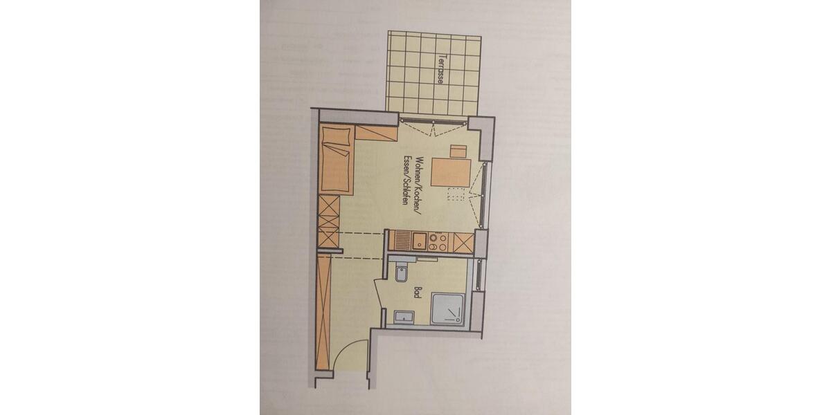 Helle 1-Zi.-Whg, Wü- Leistenstraße, Parkett, EBK, Terrasse, Stpl. 1 zimmer